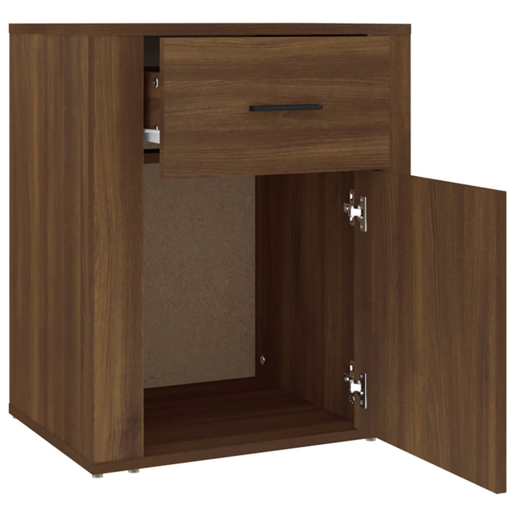 Nachtkastje 50x36x60 cm bewerkt hout bruin eikenkleur Nachtkastjes | Creëer jouw Trendy Thuis | Gratis bezorgd & Retour | Trendy.nl