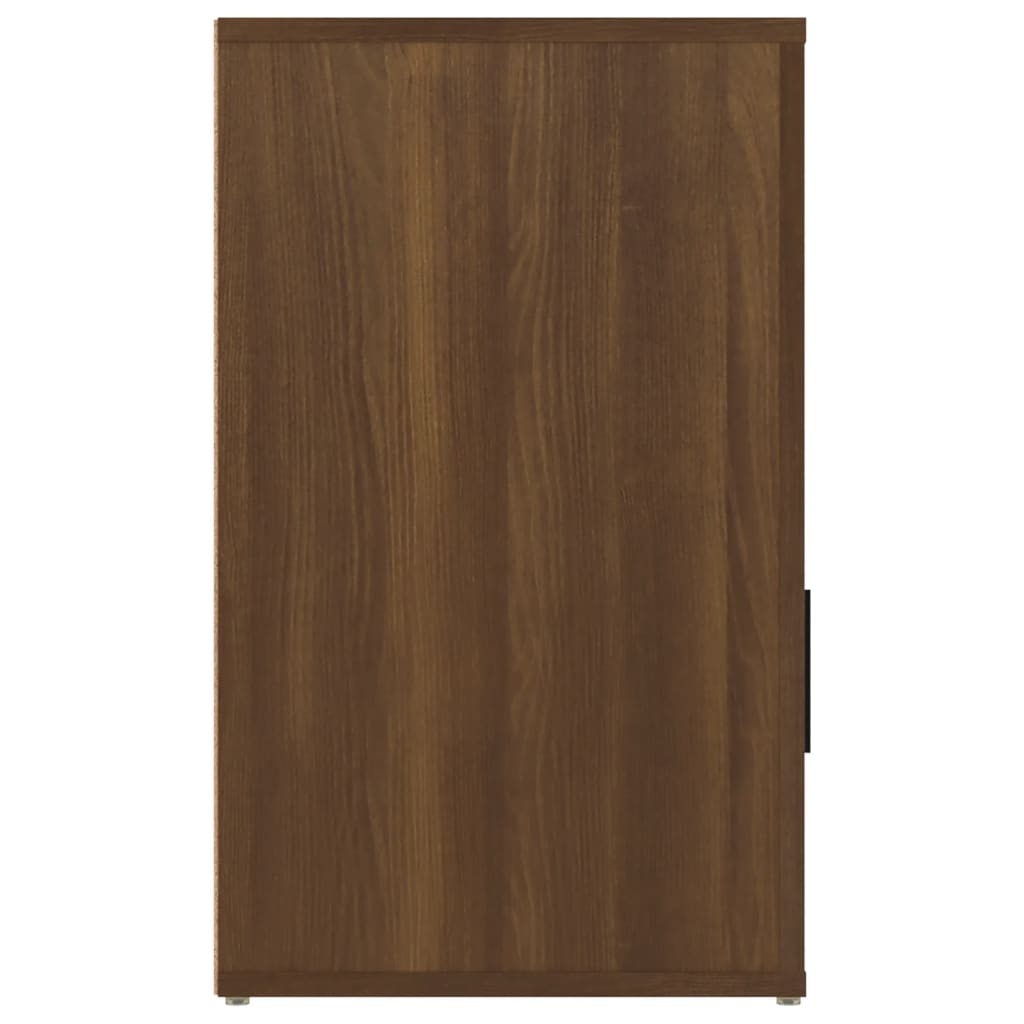 Nachtkastje 50x36x60 cm bewerkt hout bruin eikenkleur Nachtkastjes | Creëer jouw Trendy Thuis | Gratis bezorgd & Retour | Trendy.nl