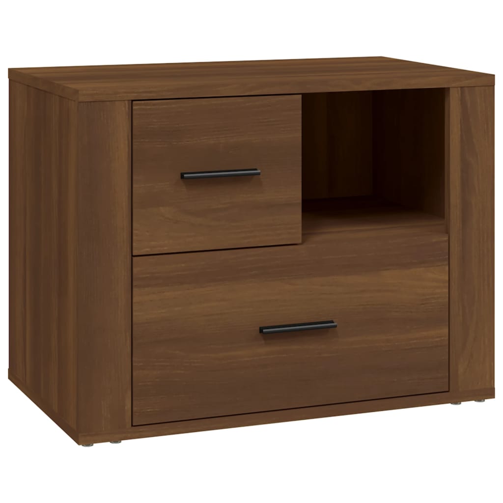 Nachtkastje 60x36x45 cm bewerkt hout bruin eikenkleur Nachtkastjes | Creëer jouw Trendy Thuis | Gratis bezorgd & Retour | Trendy.nl