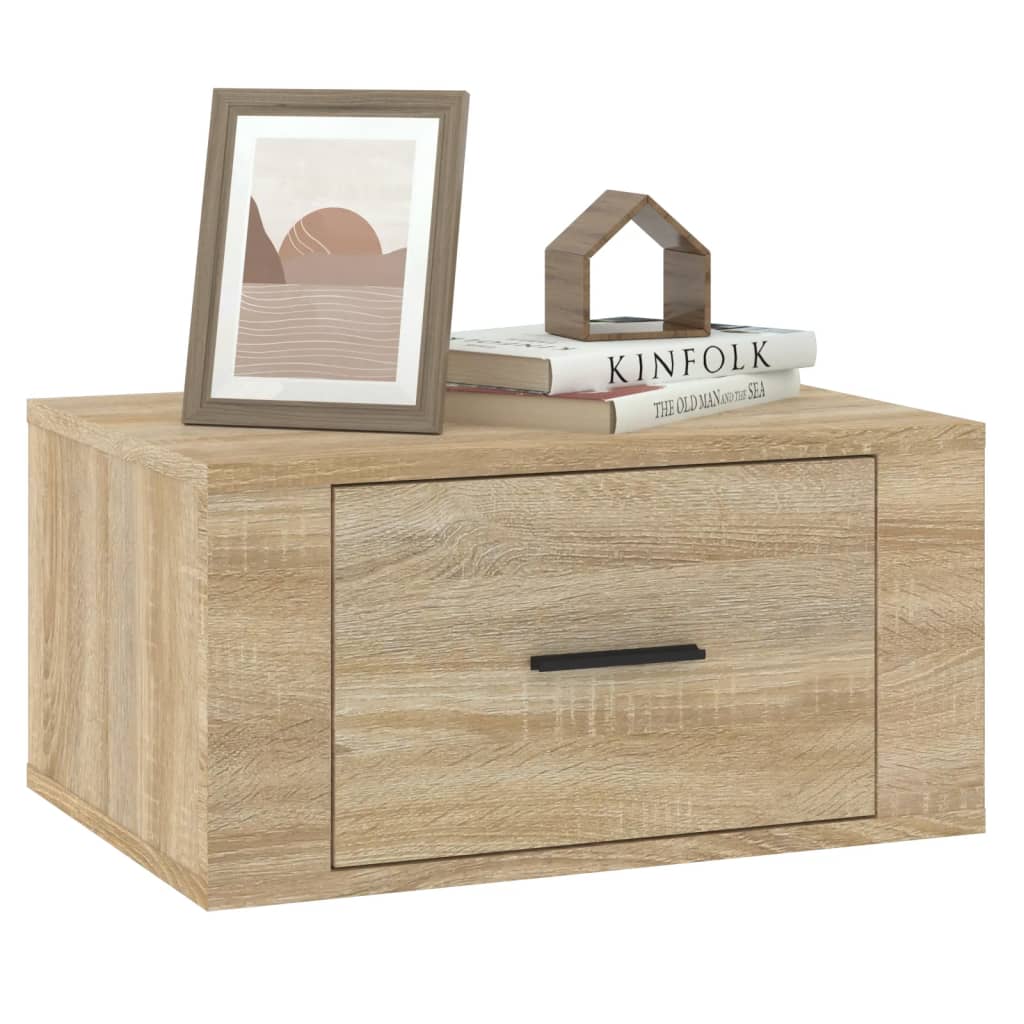 Nachtkastjes 2 st wandgemonteerd 50x36x25 cm sonoma eikenkleur Nachtkastjes | Creëer jouw Trendy Thuis | Gratis bezorgd & Retour | Trendy.nl