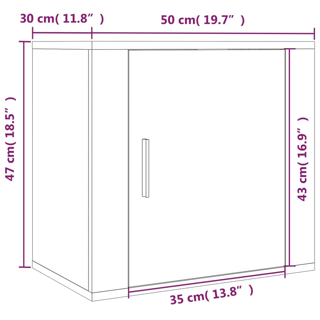 Nachtkastje wandgemonteerd 50x30x47 cm wit Nachtkastjes | Creëer jouw Trendy Thuis | Gratis bezorgd & Retour | Trendy.nl