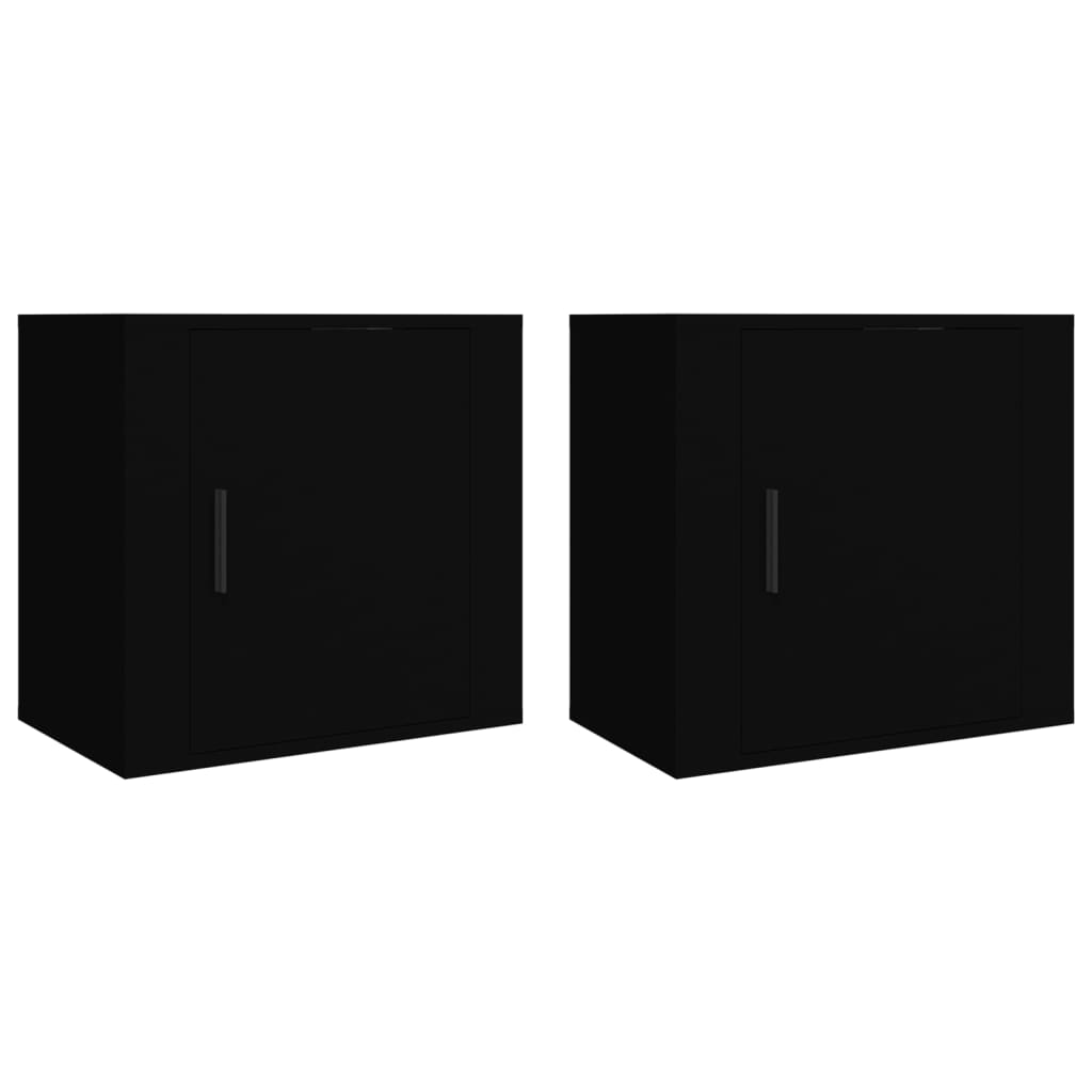 Nachtkastjes 2 st wandgemonteerd 50x30x47 cm zwart Nachtkastjes | Creëer jouw Trendy Thuis | Gratis bezorgd & Retour | Trendy.nl