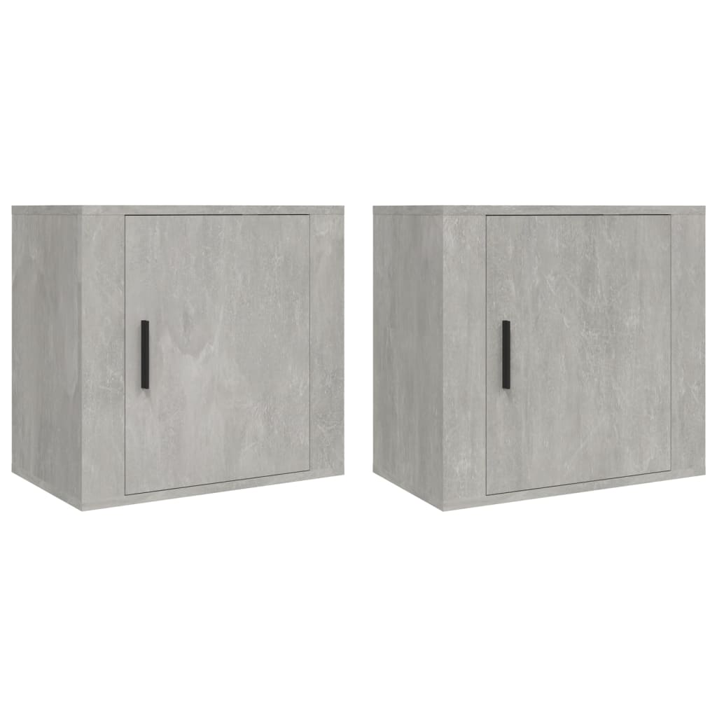 Nachtkastjes 2 st wandgemonteerd 50x30x47 cm betongrijs Nachtkastjes | Creëer jouw Trendy Thuis | Gratis bezorgd & Retour | Trendy.nl