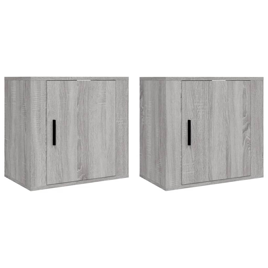 Nachtkastjes 2 st wandgemonteerd 50x30x47 cm grijs sonoma eiken Nachtkastjes | Creëer jouw Trendy Thuis | Gratis bezorgd & Retour | Trendy.nl