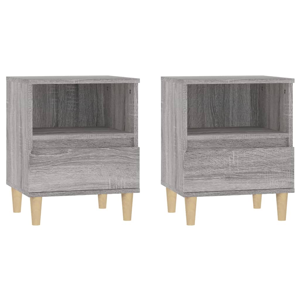 Nachtkastjes 2 st 40x35x50 cm grijs sonoma eikenkleurig Nachtkastjes | Creëer jouw Trendy Thuis | Gratis bezorgd & Retour | Trendy.nl