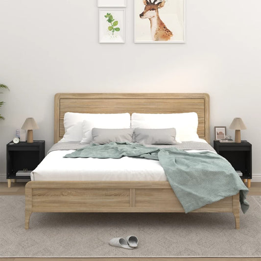 Nachtkastjes 2 st 40x35x50 cm zwart Nachtkastjes | Creëer jouw Trendy Thuis | Gratis bezorgd & Retour | Trendy.nl