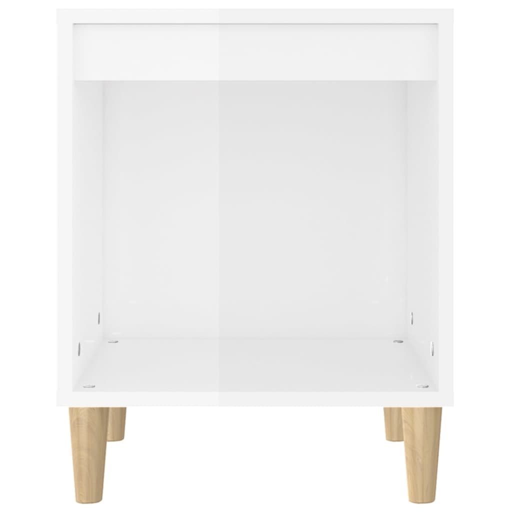 Nachtkastje 40x35x50 cm bewerkt hout hoogglans wit Nachtkastjes | Creëer jouw Trendy Thuis | Gratis bezorgd & Retour | Trendy.nl