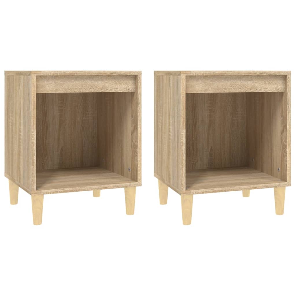 Nachtkastjes 2 st 40x35x50 cm sonoma eikenkleurig Nachtkastjes | Creëer jouw Trendy Thuis | Gratis bezorgd & Retour | Trendy.nl