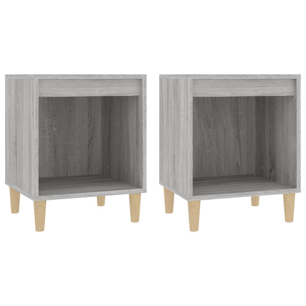 Nachtkastjes 2 st 40x35x50 cm grijs sonoma eikenkleurig Nachtkastjes | Creëer jouw Trendy Thuis | Gratis bezorgd & Retour | Trendy.nl