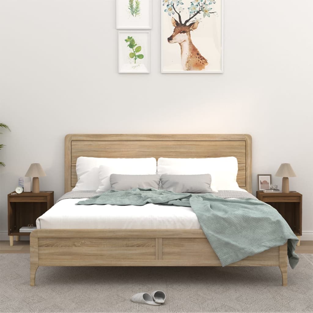 Nachtkastjes 2 st 40x35x50 cm bruin eikenkleur Nachtkastjes | Creëer jouw Trendy Thuis | Gratis bezorgd & Retour | Trendy.nl