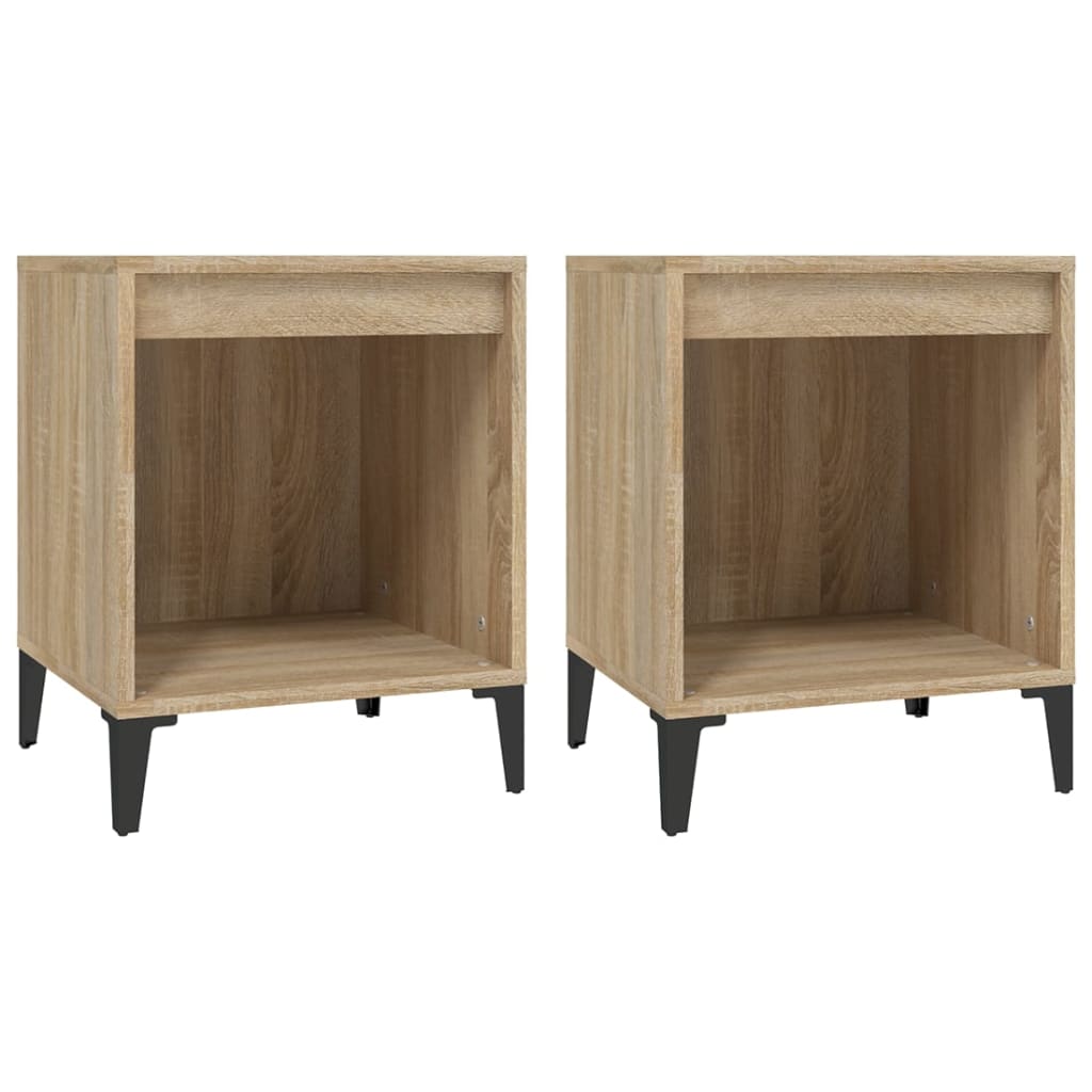 Nachtkastjes 2 st 40x35x50 cm sonoma eikenkleurig Nachtkastjes | Creëer jouw Trendy Thuis | Gratis bezorgd & Retour | Trendy.nl