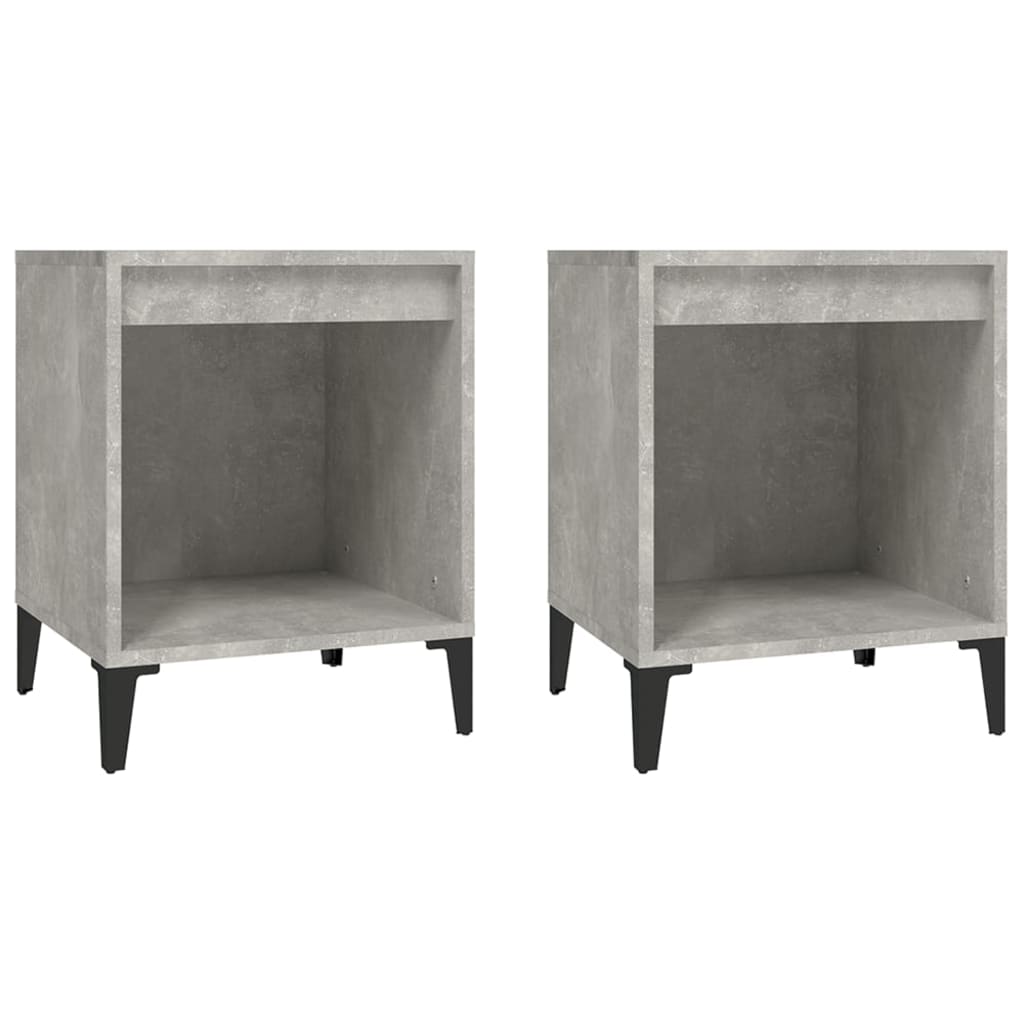 Nachtkastjes 2 st 40x35x50 cm betongrijs Nachtkastjes | Creëer jouw Trendy Thuis | Gratis bezorgd & Retour | Trendy.nl