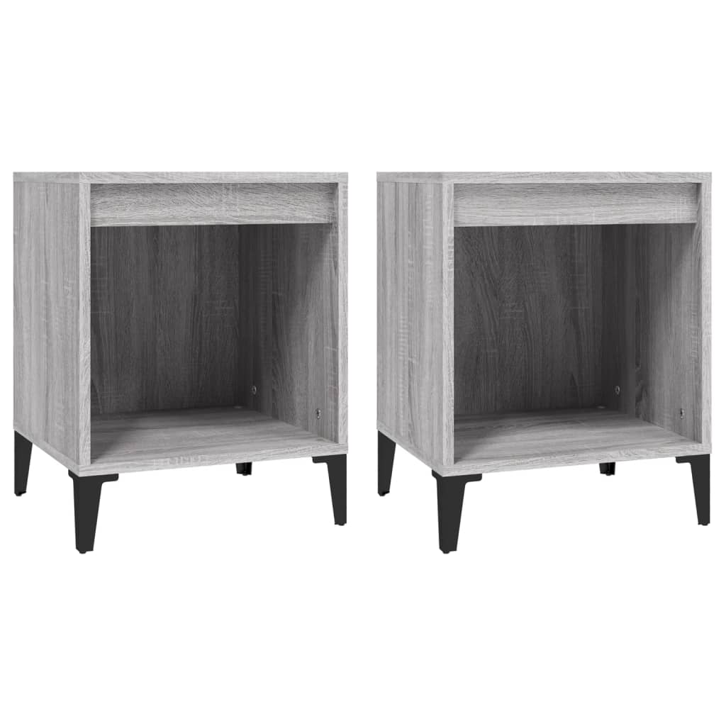 Nachtkastjes 2 st 40x35x50 cm grijs sonoma eikenkleurig Nachtkastjes | Creëer jouw Trendy Thuis | Gratis bezorgd & Retour | Trendy.nl