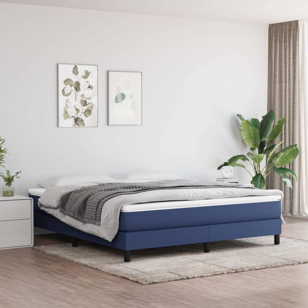 Boxspringframe stof blauw 180x200 cm Bedden & bedframes | Creëer jouw Trendy Thuis | Gratis bezorgd & Retour | Trendy.nl