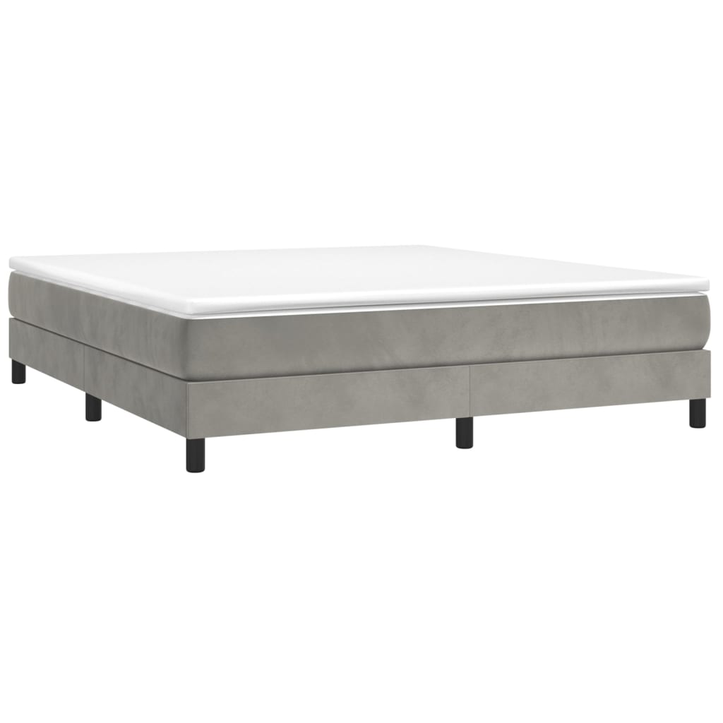 Boxspringframe fluweel lichtgrijs 180x200 cm Bedden & bedframes | Creëer jouw Trendy Thuis | Gratis bezorgd & Retour | Trendy.nl