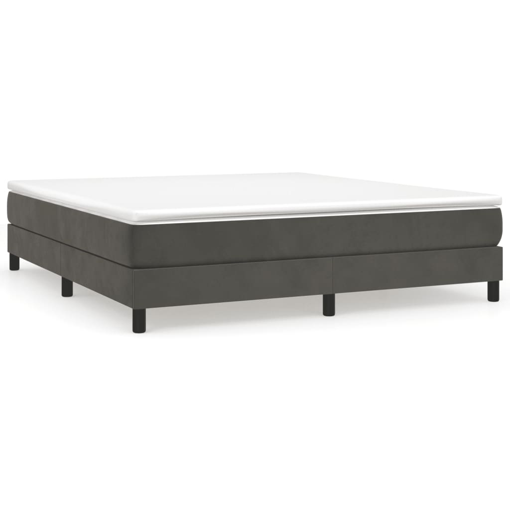 Boxspringframe fluweel donkergrijs 180x200 cm Bedden & bedframes | Creëer jouw Trendy Thuis | Gratis bezorgd & Retour | Trendy.nl