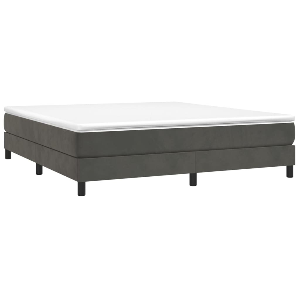 Boxspringframe fluweel donkergrijs 180x200 cm Bedden & bedframes | Creëer jouw Trendy Thuis | Gratis bezorgd & Retour | Trendy.nl