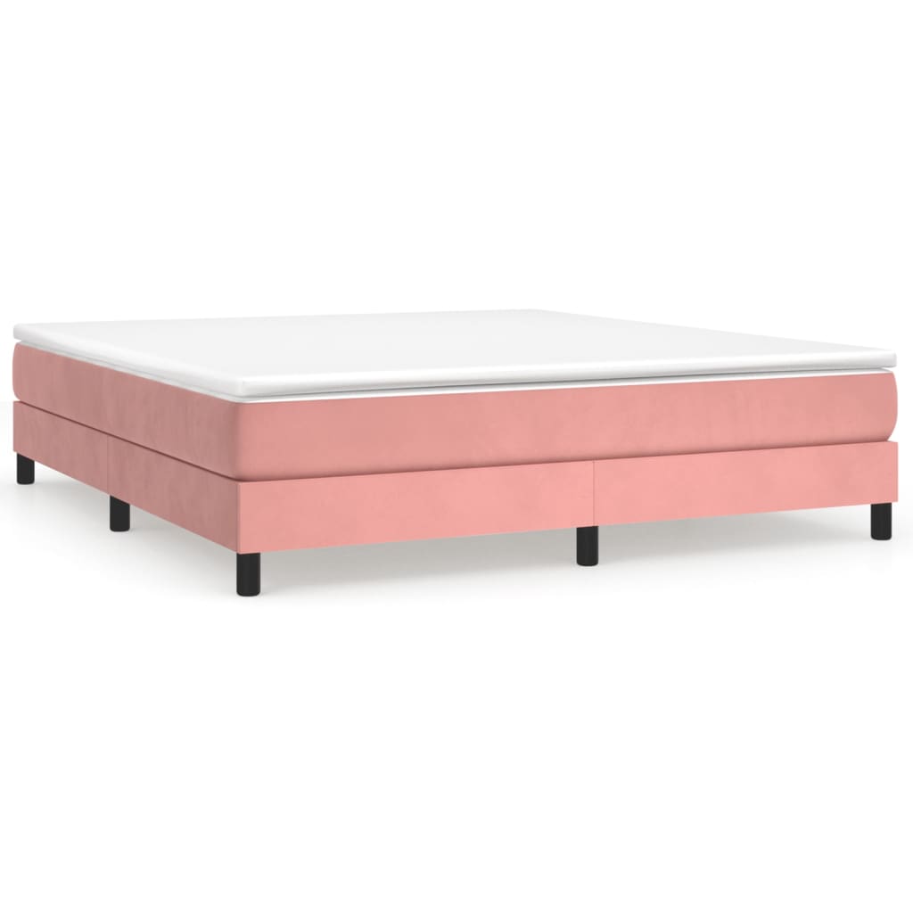 Boxspringframe fluweel roze 180x200 cm Bedden & bedframes | Creëer jouw Trendy Thuis | Gratis bezorgd & Retour | Trendy.nl