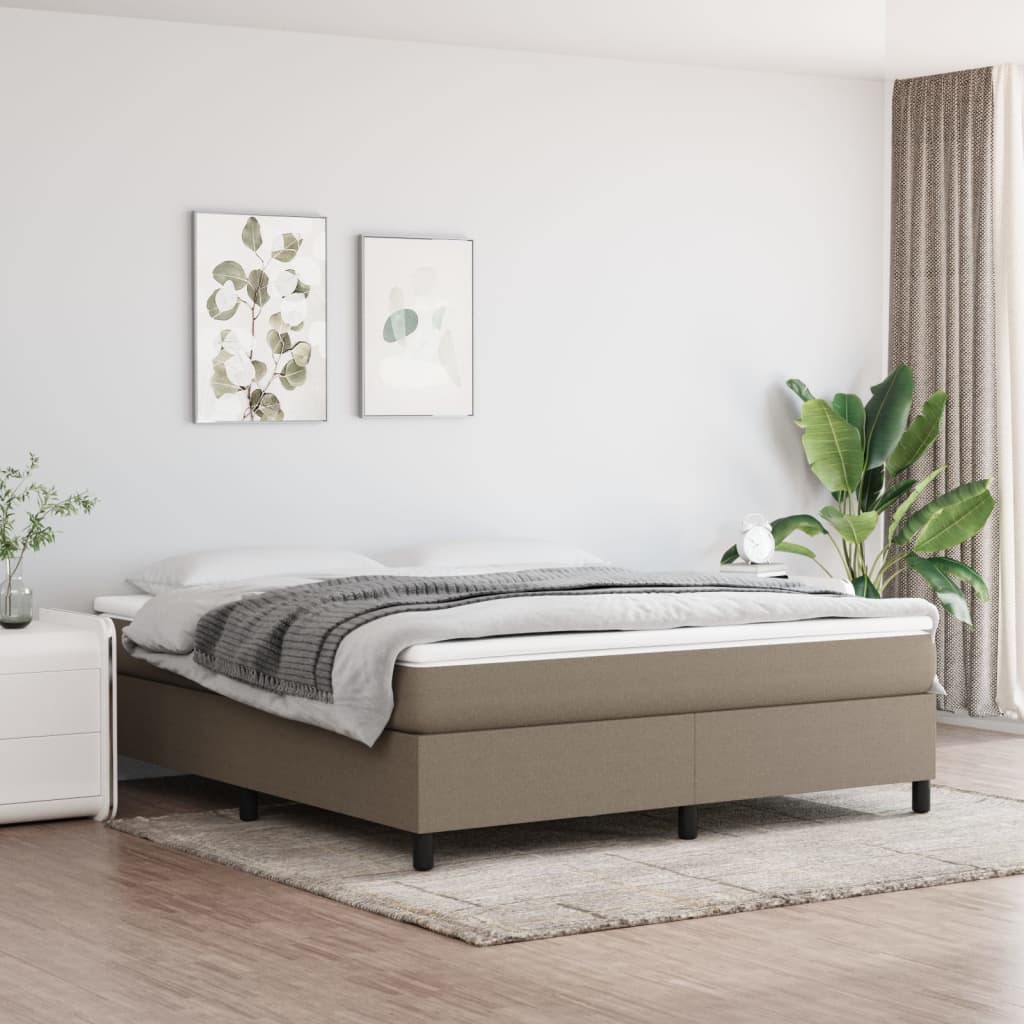 Boxspringframe stof taupe 180x200 cm Bedden & bedframes | Creëer jouw Trendy Thuis | Gratis bezorgd & Retour | Trendy.nl