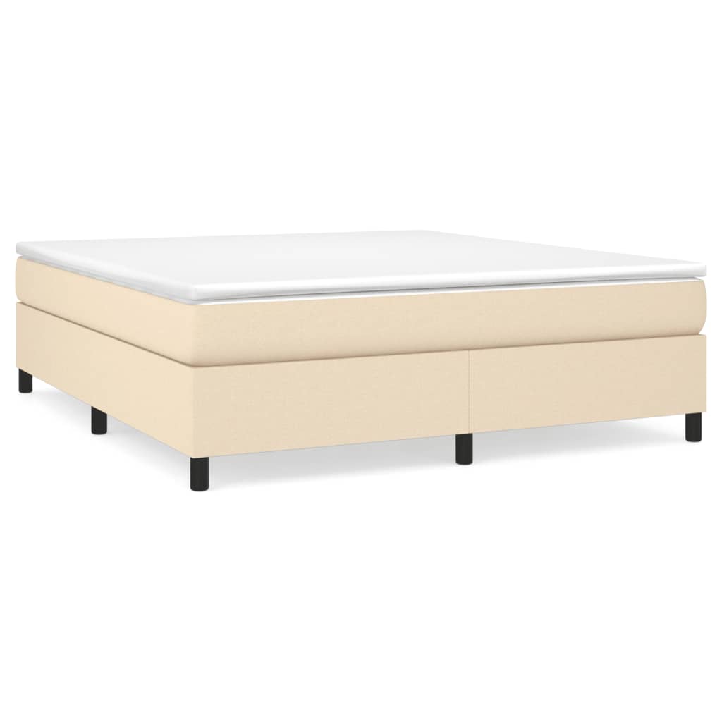 Boxspringframe stof crèmekleurig 180x200 cm Bedden & bedframes | Creëer jouw Trendy Thuis | Gratis bezorgd & Retour | Trendy.nl