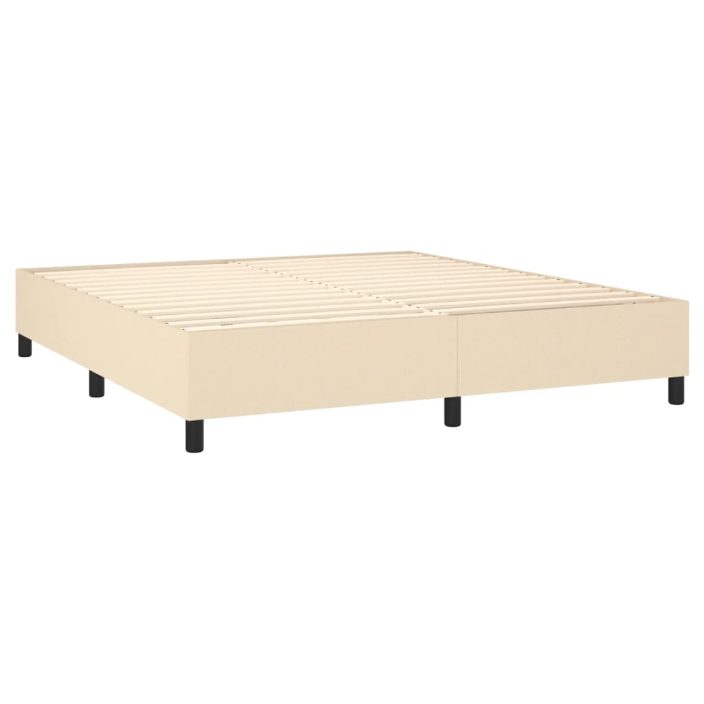 Boxspringframe stof crèmekleurig 180x200 cm Bedden & bedframes | Creëer jouw Trendy Thuis | Gratis bezorgd & Retour | Trendy.nl