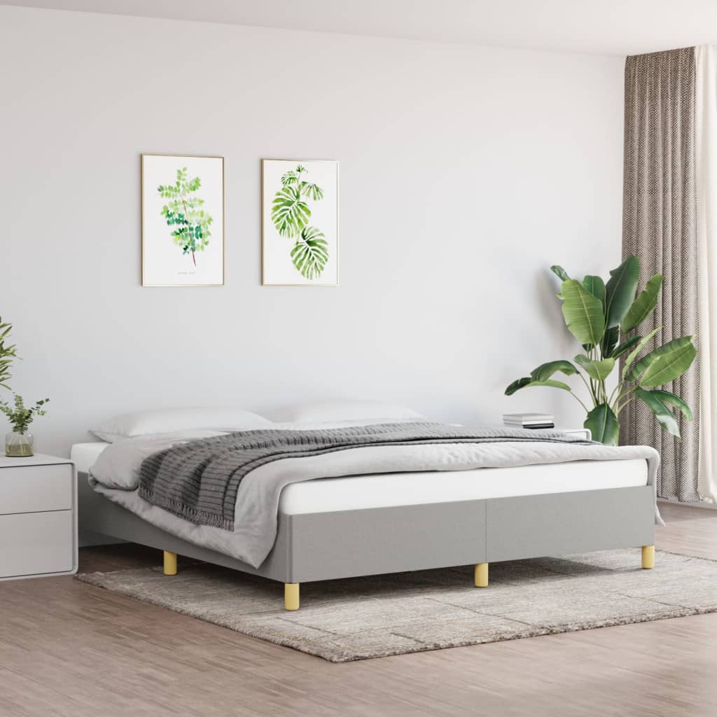 Boxspringframe stof lichtgrijs 180x200 cm Bedden & bedframes | Creëer jouw Trendy Thuis | Gratis bezorgd & Retour | Trendy.nl