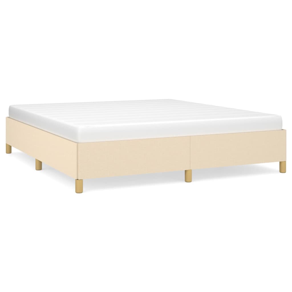 Boxspringframe stof crèmekleurig 180x200 cm Bedden & bedframes | Creëer jouw Trendy Thuis | Gratis bezorgd & Retour | Trendy.nl