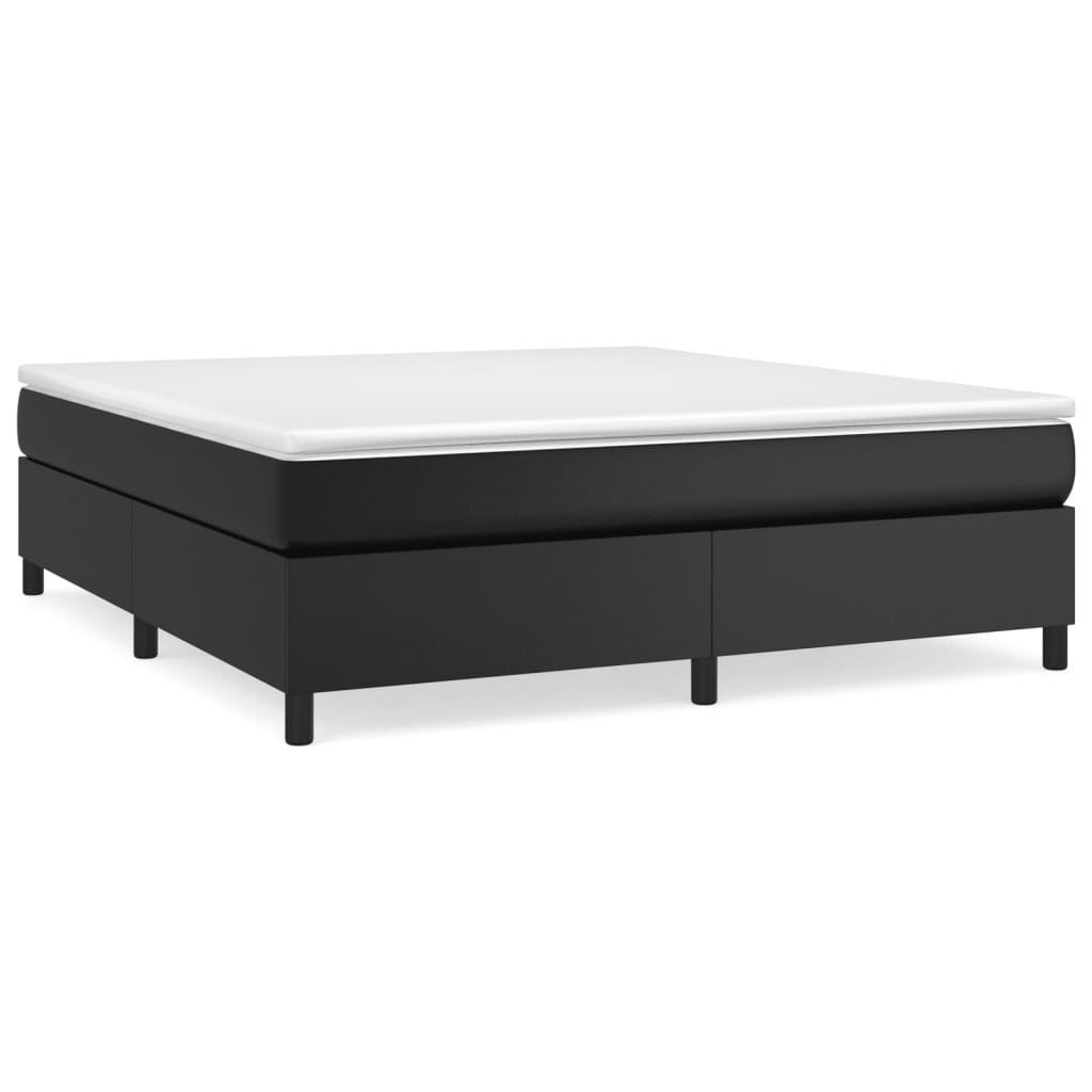 Boxspringframe kunstleer zwart 180x200 cm Bedden & bedframes | Creëer jouw Trendy Thuis | Gratis bezorgd & Retour | Trendy.nl