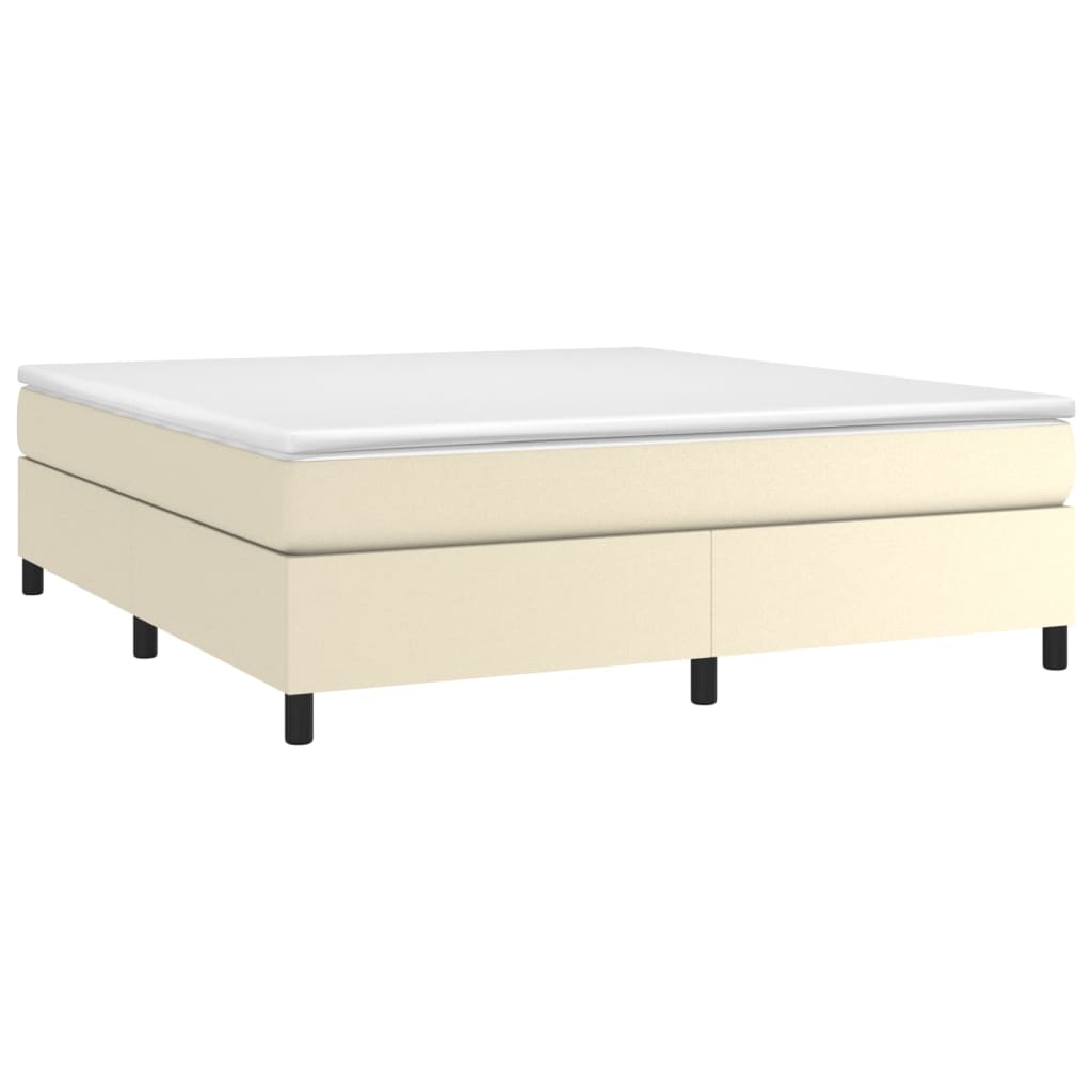 Boxspringframe kunstleer crèmekleurig 180x200 cm Bedden & bedframes | Creëer jouw Trendy Thuis | Gratis bezorgd & Retour | Trendy.nl