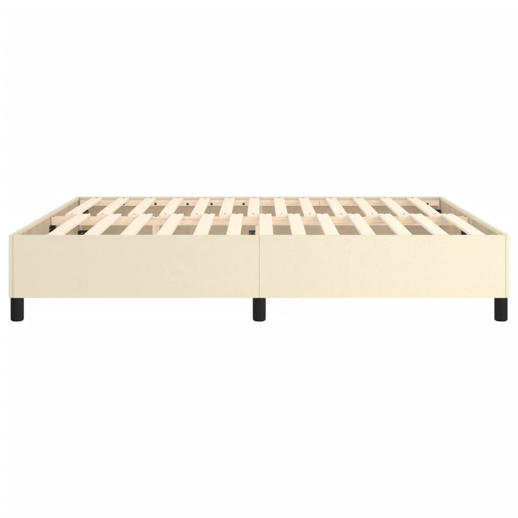 Boxspringframe kunstleer crèmekleurig 180x200 cm Bedden & bedframes | Creëer jouw Trendy Thuis | Gratis bezorgd & Retour | Trendy.nl