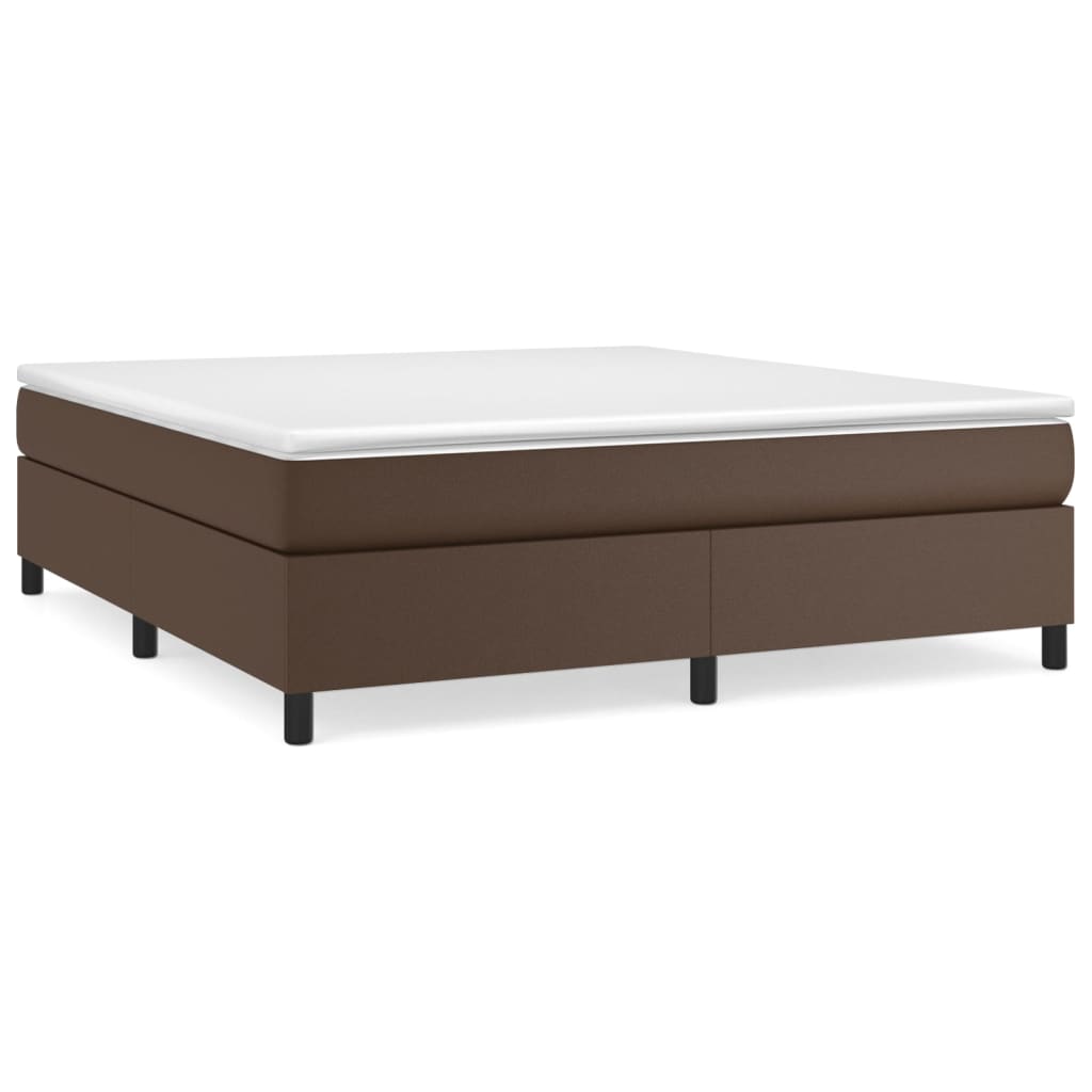 Boxspringframe kunstleer bruin 180x200 cm Bedden & bedframes | Creëer jouw Trendy Thuis | Gratis bezorgd & Retour | Trendy.nl