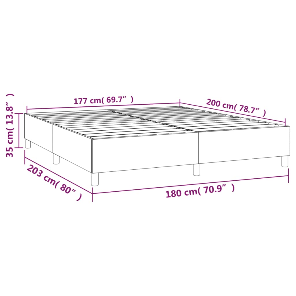 Boxspringframe kunstleer bruin 180x200 cm Bedden & bedframes | Creëer jouw Trendy Thuis | Gratis bezorgd & Retour | Trendy.nl