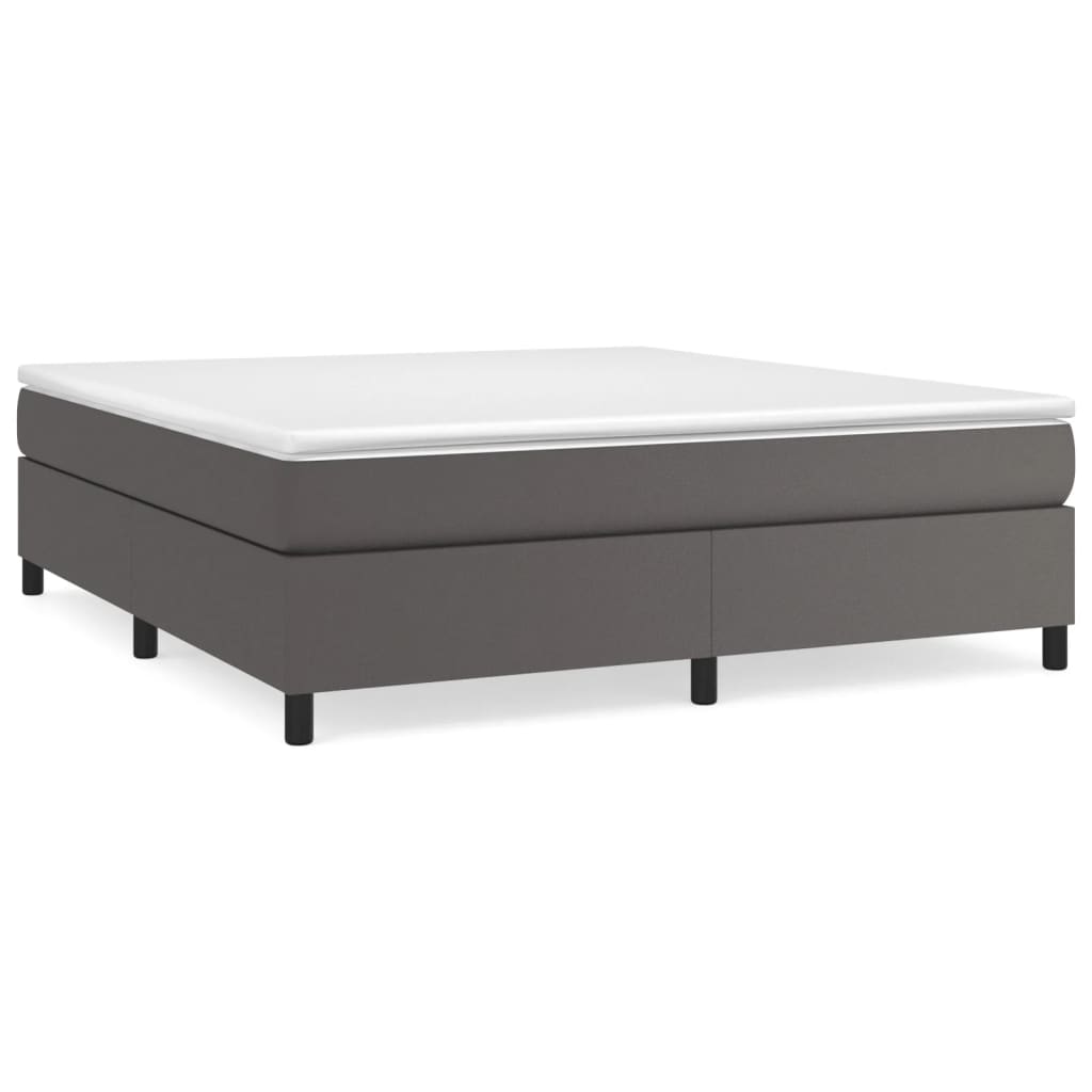 Boxspringframe kunstleer grijs 180x200 cm Bedden & bedframes | Creëer jouw Trendy Thuis | Gratis bezorgd & Retour | Trendy.nl