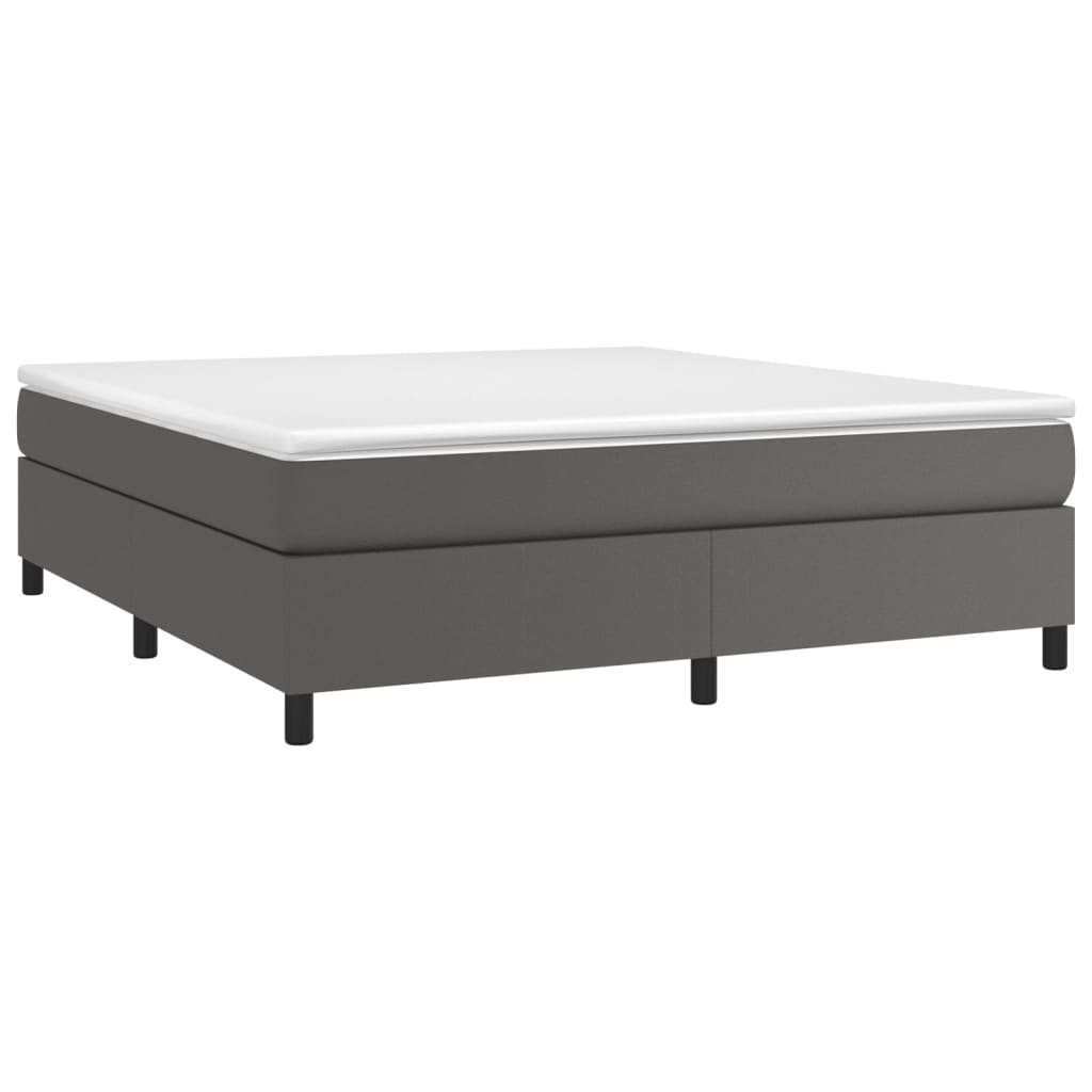 Boxspringframe kunstleer grijs 180x200 cm Bedden & bedframes | Creëer jouw Trendy Thuis | Gratis bezorgd & Retour | Trendy.nl