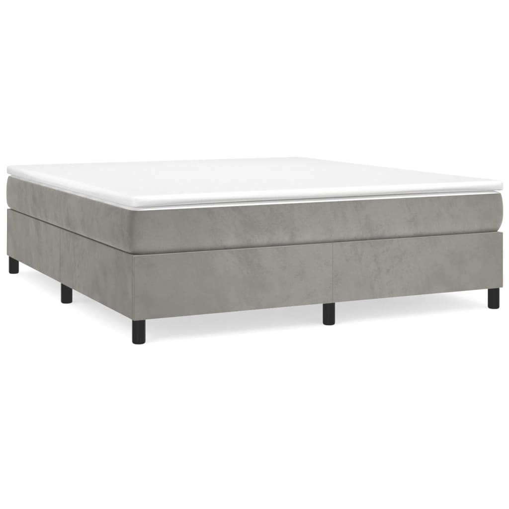 Boxspringframe fluweel lichtgrijs 180x200 cm Bedden & bedframes | Creëer jouw Trendy Thuis | Gratis bezorgd & Retour | Trendy.nl