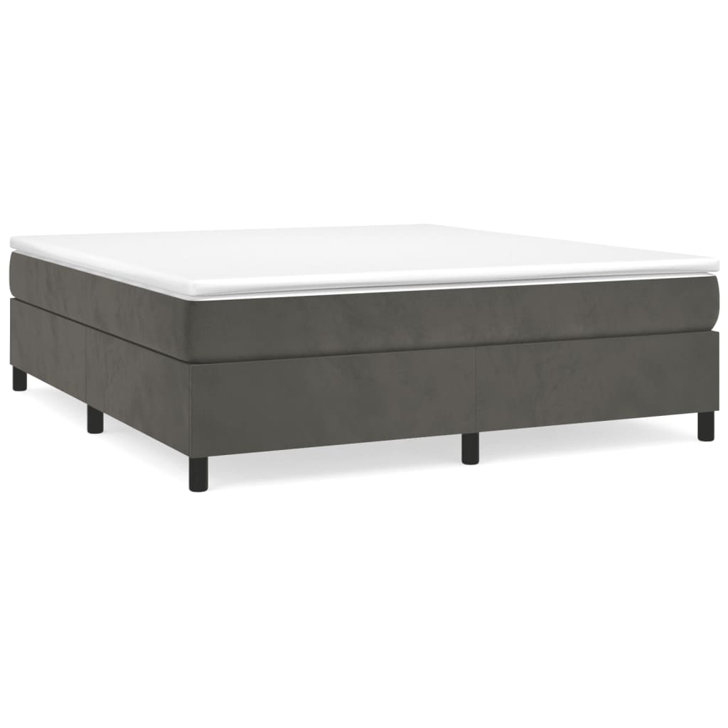 Boxspringframe fluweel donkergrijs 180x200 cm Bedden & bedframes | Creëer jouw Trendy Thuis | Gratis bezorgd & Retour | Trendy.nl