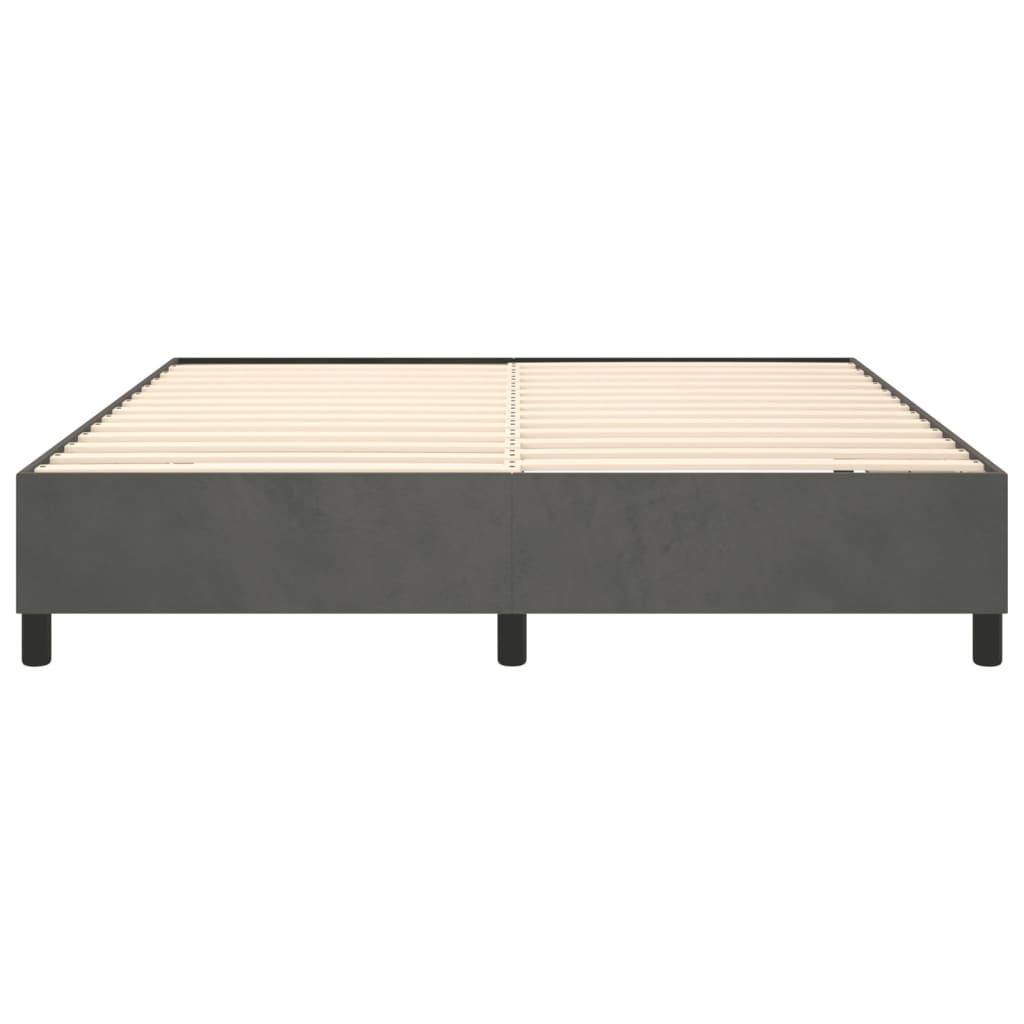 Boxspringframe fluweel donkergrijs 180x200 cm Bedden & bedframes | Creëer jouw Trendy Thuis | Gratis bezorgd & Retour | Trendy.nl