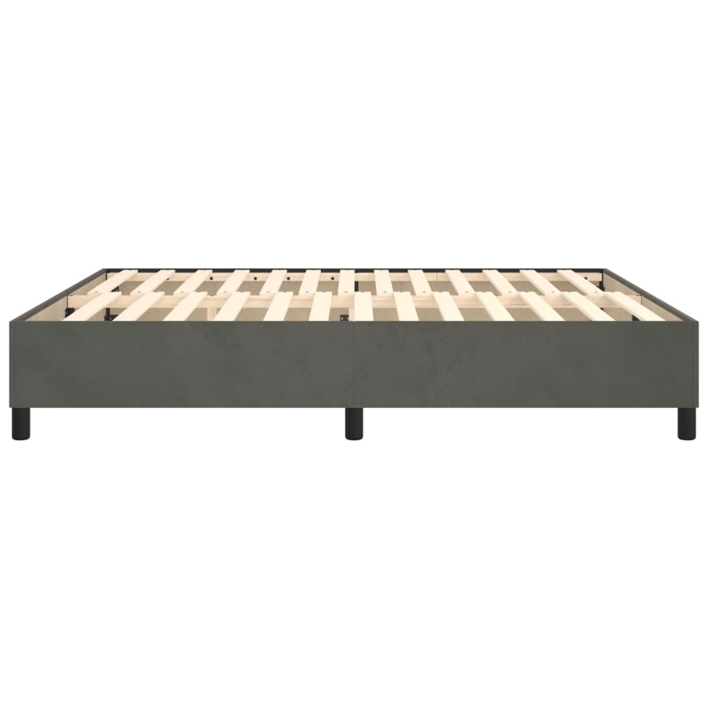 Boxspringframe fluweel donkergrijs 180x200 cm Bedden & bedframes | Creëer jouw Trendy Thuis | Gratis bezorgd & Retour | Trendy.nl