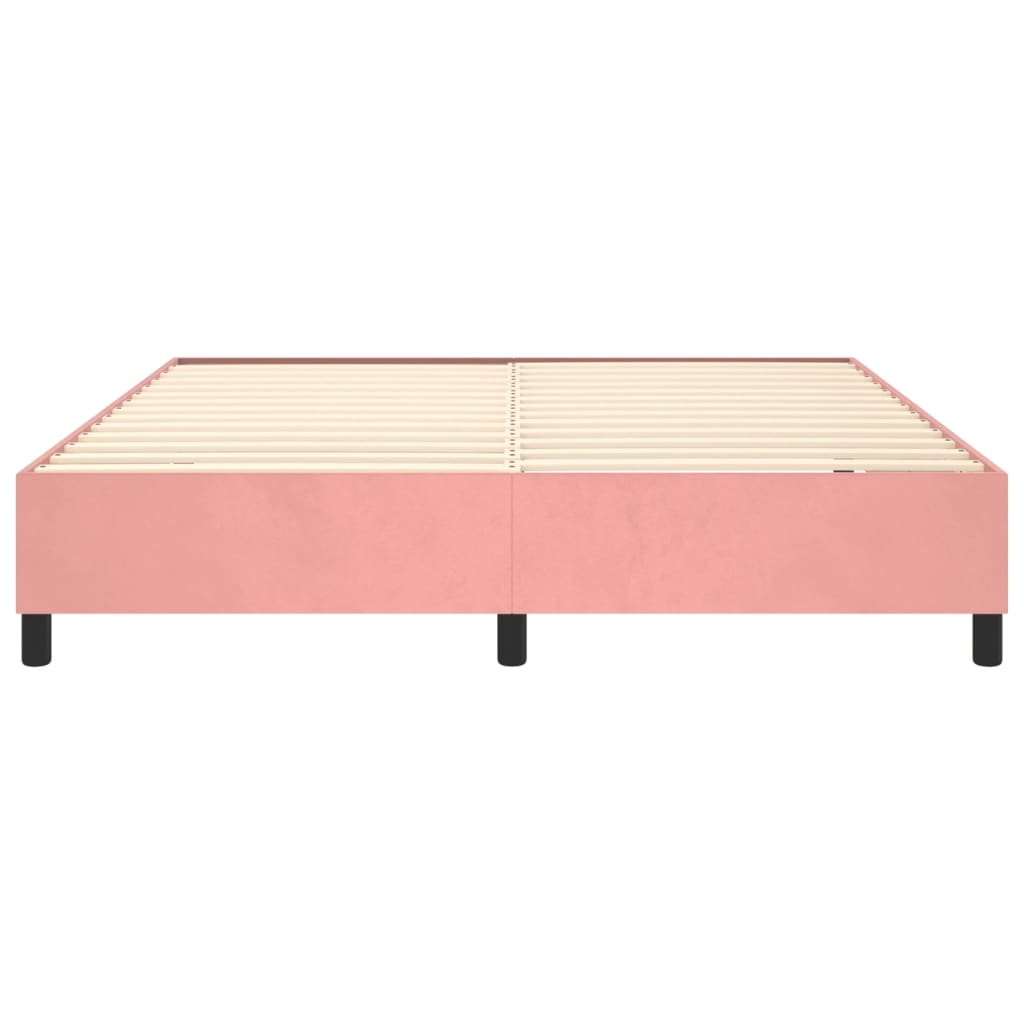 Boxspringframe fluweel roze 180x200 cm Bedden & bedframes | Creëer jouw Trendy Thuis | Gratis bezorgd & Retour | Trendy.nl