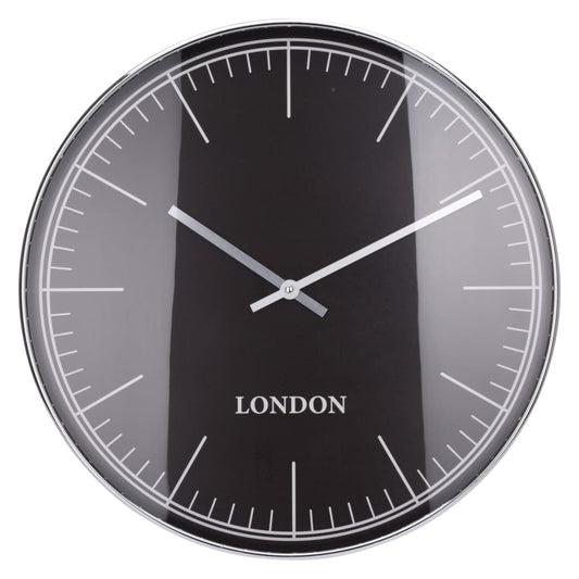 H&S Collection Wandklok London zilver zwart Wandklokken | Creëer jouw Trendy Thuis | Gratis bezorgd & Retour | Trendy.nl