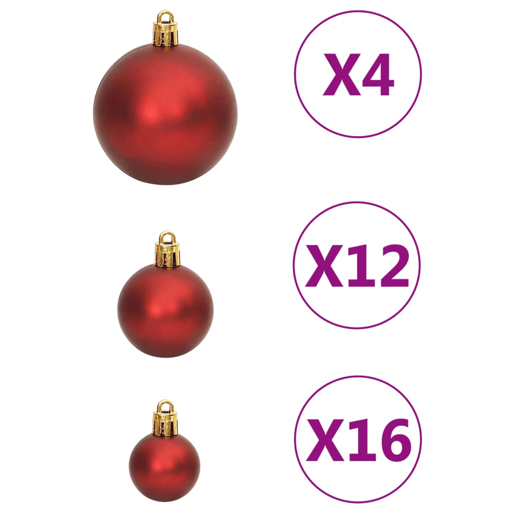 111-delige Kerstballenset polystyreen rood Decoratie voor feestdagen | Creëer jouw Trendy Thuis | Gratis bezorgd & Retour | Trendy.nl