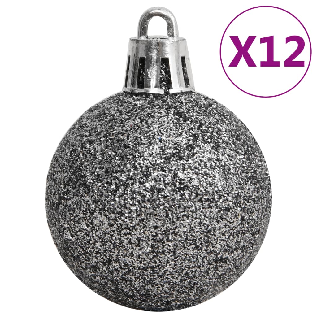 111-delige Kerstballenset polystyreen wit en grijs Decoratie voor feestdagen | Creëer jouw Trendy Thuis | Gratis bezorgd & Retour | Trendy.nl