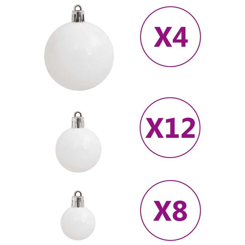 111-delige Kerstballenset polystyreen wit Decoratie voor feestdagen | Creëer jouw Trendy Thuis | Gratis bezorgd & Retour | Trendy.nl