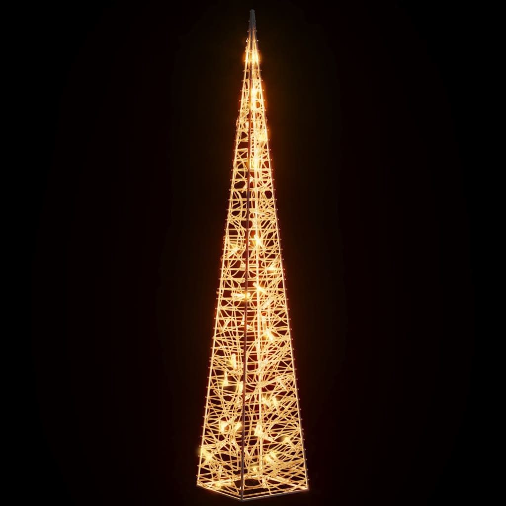 Kerstverlichtingskegel met 60 warmwitte LED's 120 cm acryl Kerstverlichting | Creëer jouw Trendy Thuis | Gratis bezorgd & Retour | Trendy.nl