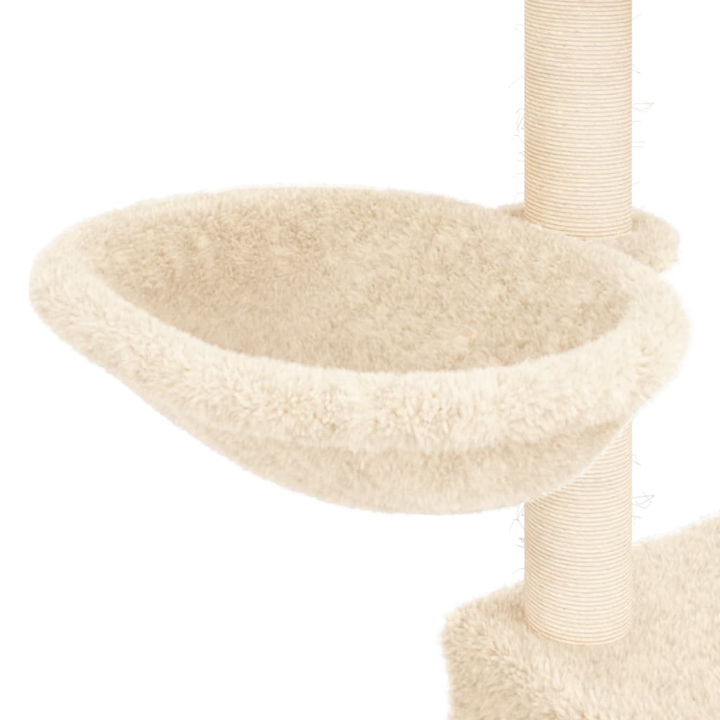Kattenmeubel met sisal krabpalen 83 cm crèmekleurig Kattenmeubels | Creëer jouw Trendy Thuis | Gratis bezorgd & Retour | Trendy.nl