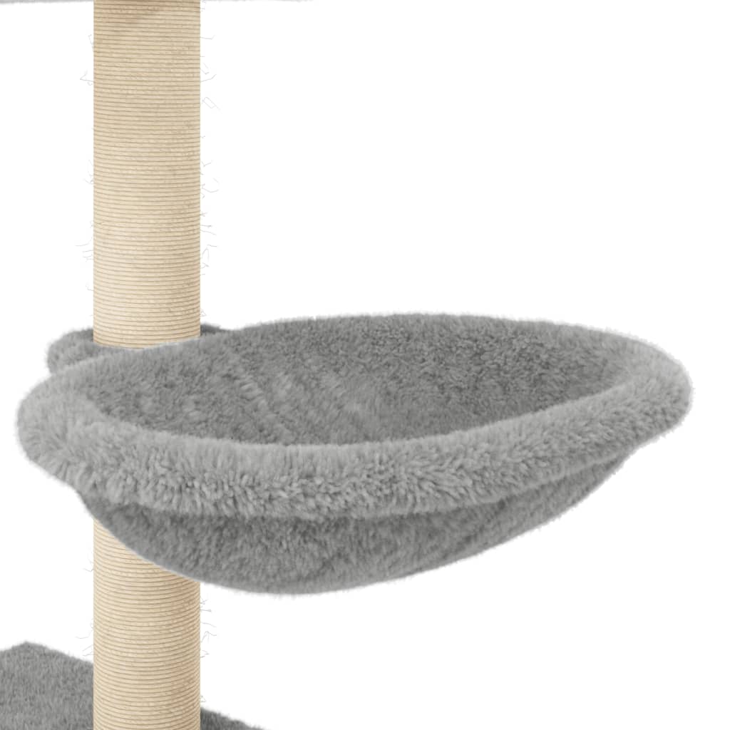 Kattenmeubel met sisal krabpalen 117 cm lichtgrijs Kattenmeubels | Creëer jouw Trendy Thuis | Gratis bezorgd & Retour | Trendy.nl