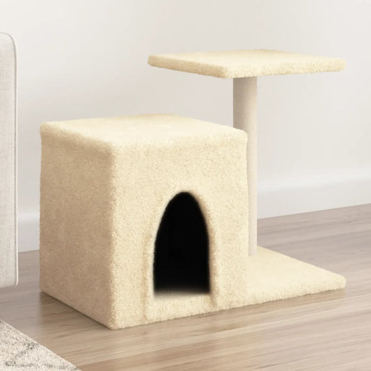 Kattenmeubel met sisal krabpalen 50,5 cm crèmekleurig Kattenmeubels | Creëer jouw Trendy Thuis | Gratis bezorgd & Retour | Trendy.nl