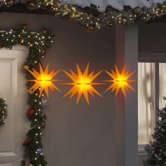Kerstlampen met LED's 3 st inklapbaar geel Kerstverlichting | Creëer jouw Trendy Thuis | Gratis bezorgd & Retour | Trendy.nl