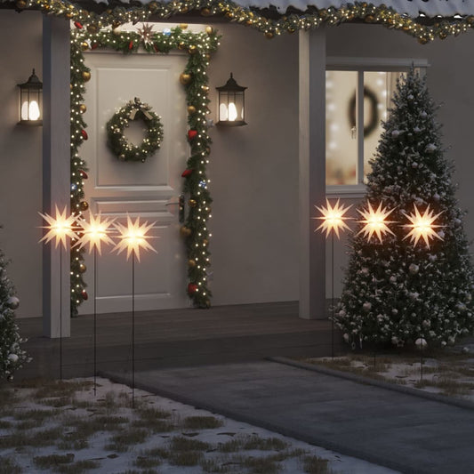 Kerstlampen met grondpin en LED's 3 st 35 cm wit Kerstverlichting | Creëer jouw Trendy Thuis | Gratis bezorgd & Retour | Trendy.nl