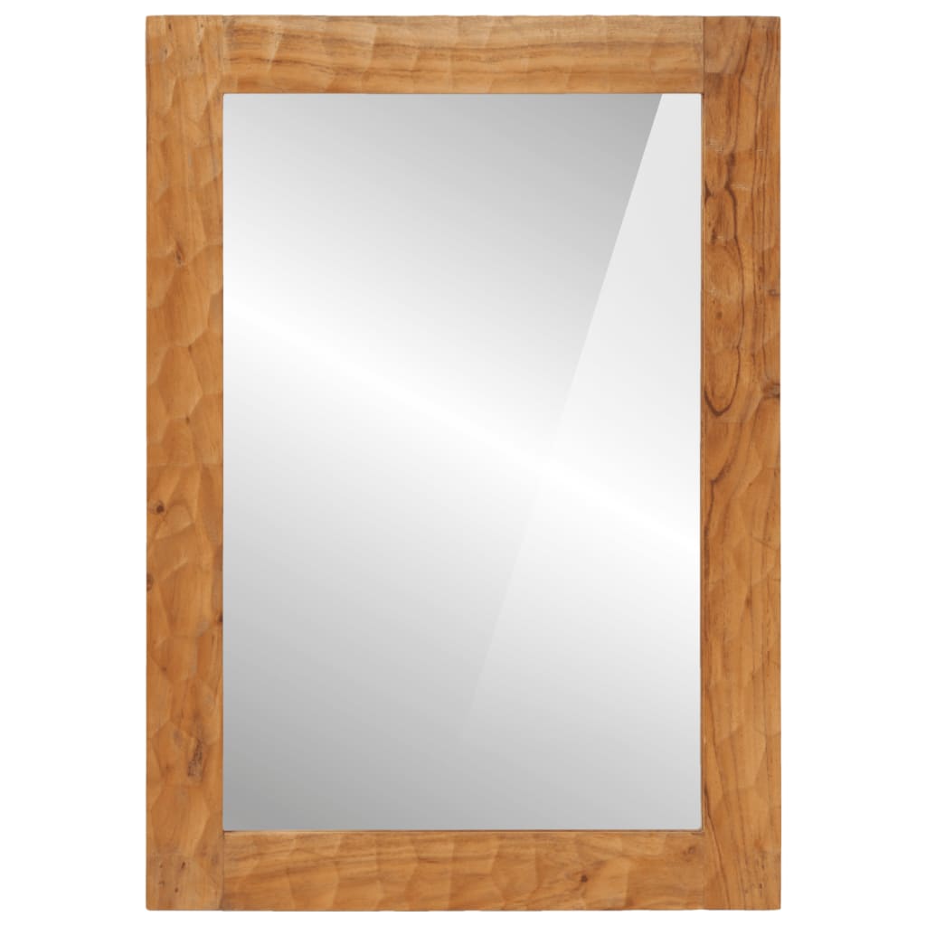 Badkamerspiegel 50x70x2,5 cm massief acaciahout en glas Spiegels | Creëer jouw Trendy Thuis | Gratis bezorgd & Retour | Trendy.nl